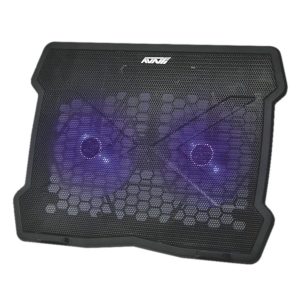 VENTILADOR PARA NOTEBOOK EZMI HASTA 16" 2 PUERTOS USB 5 NIVELES 2 VENTILADORES LED AZUL