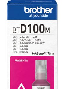 BOTELLA DE TINTA BROTHER BTD100M MAGENTA T930DW T830DW T730DW T530DW T430W  DCP-T230