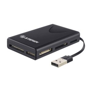 LECTOR DE TARJETAS MULTIMEDIA 24 EN 1 USB2.0 PORTATIL NEGRO REF 101677