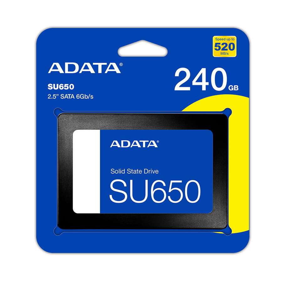 DISCO SSD ADATA 240GB SU650 2.5/SATA 6GB/S /3D NAND/LECTURA 520MB/S /ESCRITURA 450MB/S