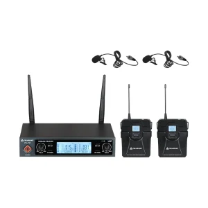 ITL-711-MICROFO ITALY AUDIO ITL-711 UHF, PLL, DUAL CH, UN RECIBIDOR Y 2 MICROFONOS DE SOLAPA