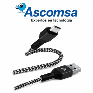 CABLE ARGOM TYPE-C TO USB 2.0 NYLON BRAIDED DURA FORM BLACK